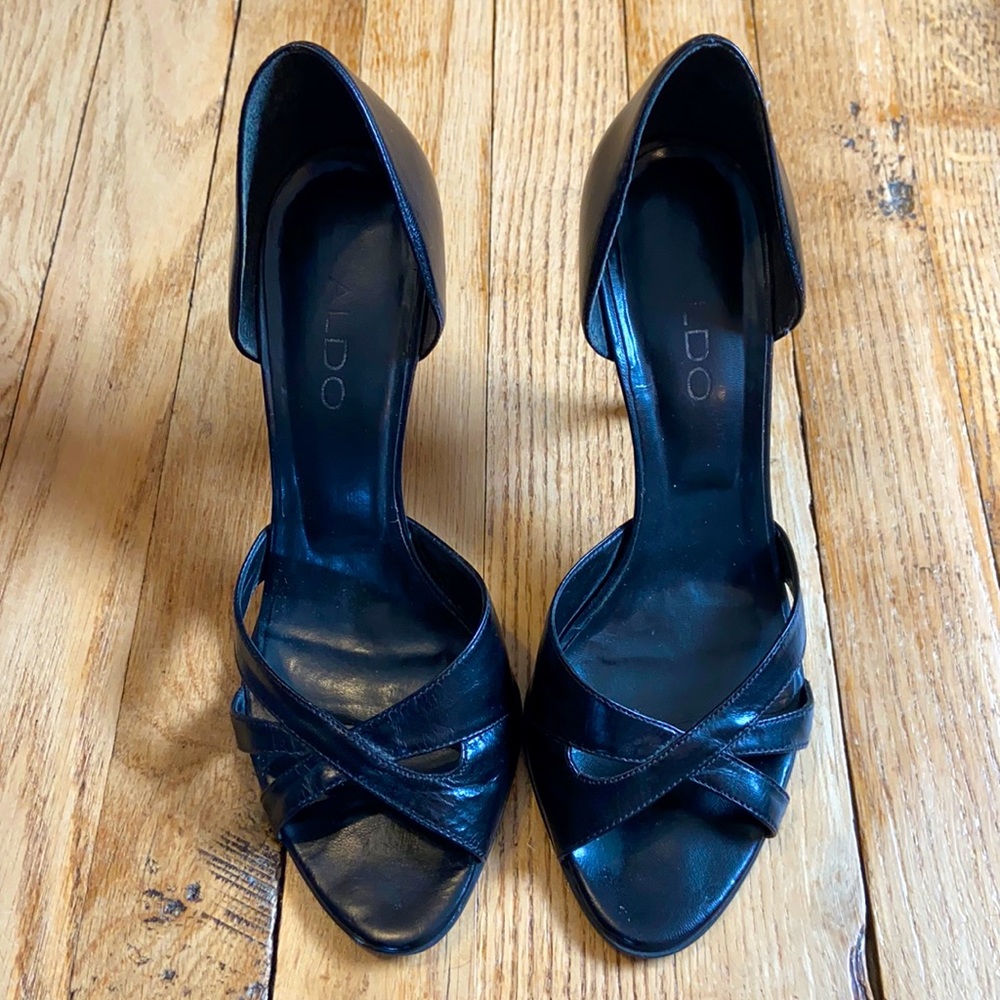 ALDO Black Open-toe High Heels